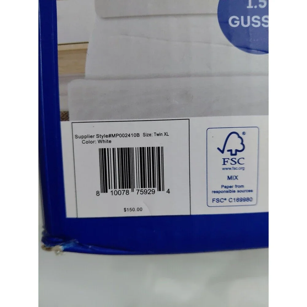 Fruit Of The Loom 1.5 Inch Memory Foam Mattress Topper TwinXL Retail 150$